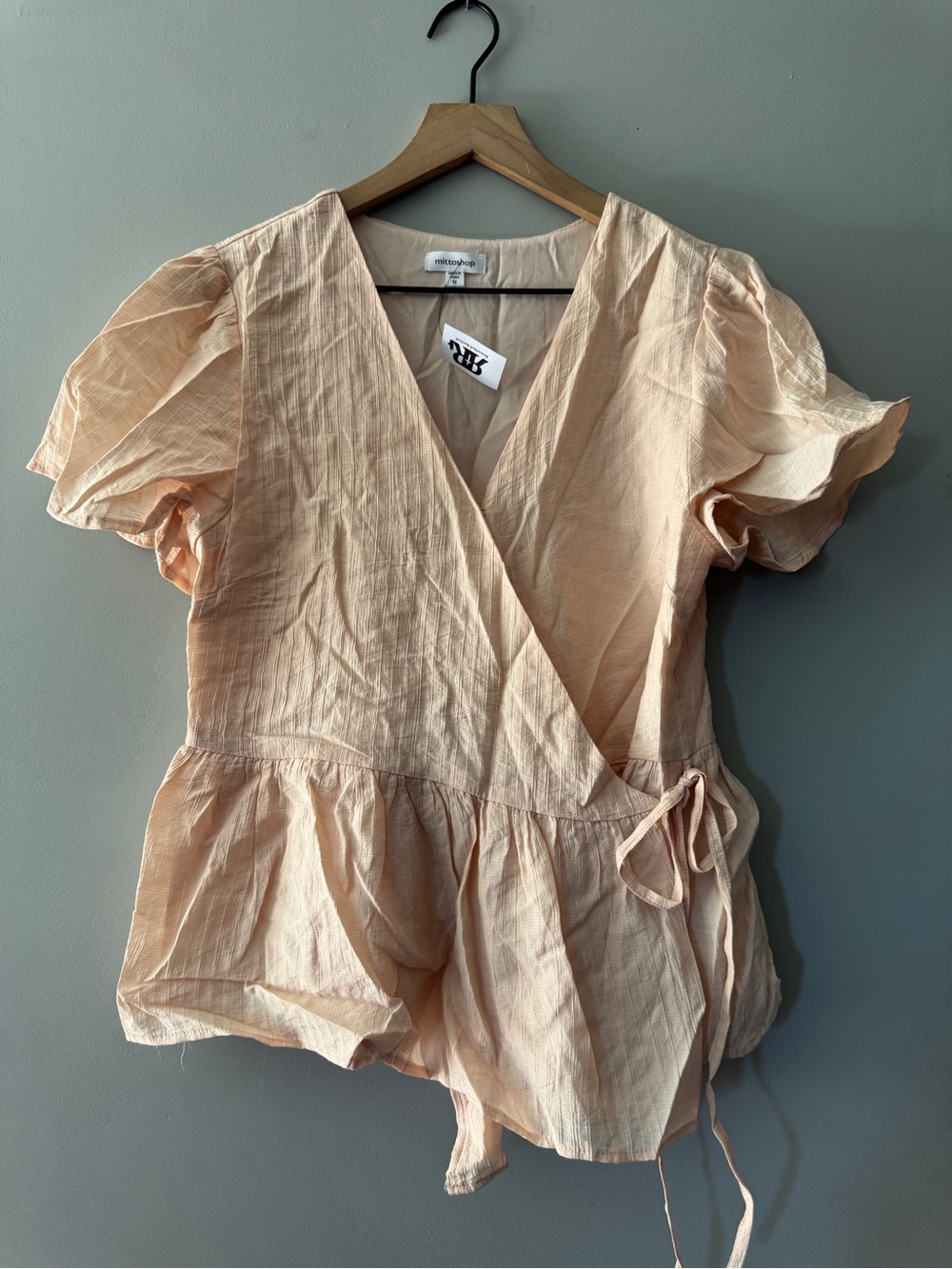 Mittoshop | peach blouse | M